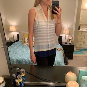 Express Sleeveless Striped Portofino Shirt
